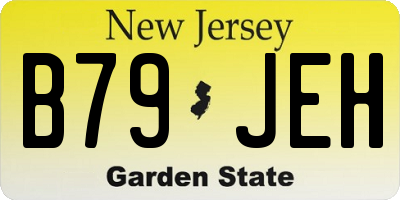 NJ license plate B79JEH
