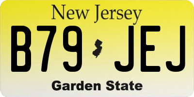 NJ license plate B79JEJ