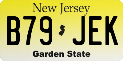 NJ license plate B79JEK