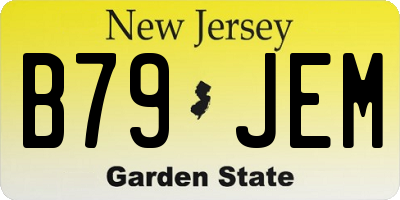 NJ license plate B79JEM