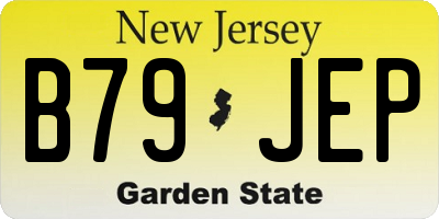 NJ license plate B79JEP