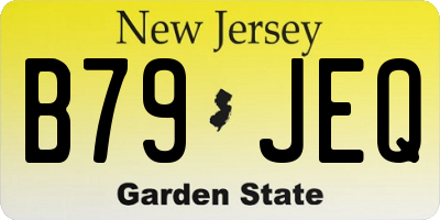 NJ license plate B79JEQ