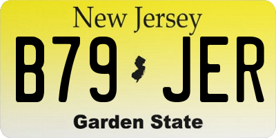 NJ license plate B79JER