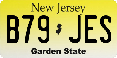 NJ license plate B79JES