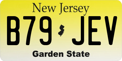 NJ license plate B79JEV