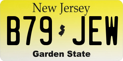 NJ license plate B79JEW
