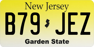 NJ license plate B79JEZ