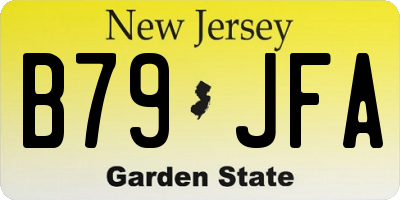 NJ license plate B79JFA