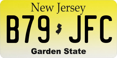 NJ license plate B79JFC