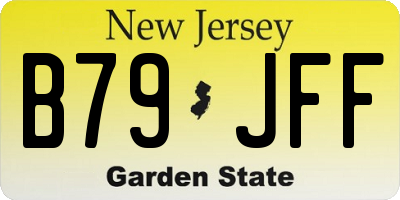 NJ license plate B79JFF