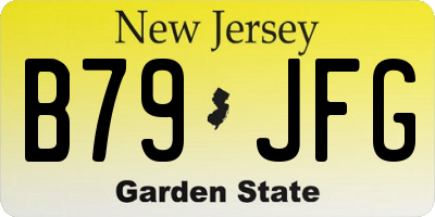 NJ license plate B79JFG