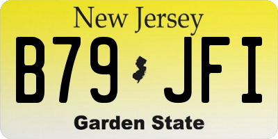 NJ license plate B79JFI