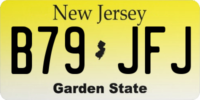 NJ license plate B79JFJ