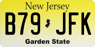NJ license plate B79JFK