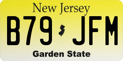 NJ license plate B79JFM