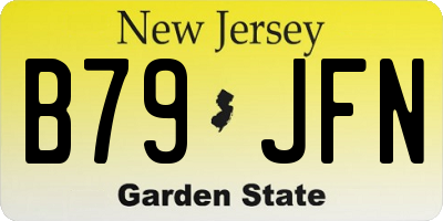 NJ license plate B79JFN