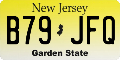 NJ license plate B79JFQ