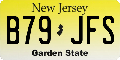 NJ license plate B79JFS