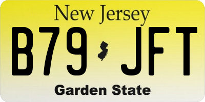 NJ license plate B79JFT