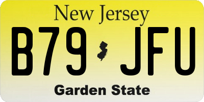NJ license plate B79JFU
