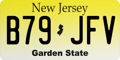 NJ license plate B79JFV