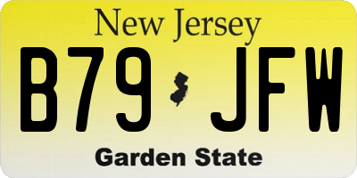 NJ license plate B79JFW