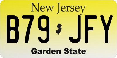 NJ license plate B79JFY