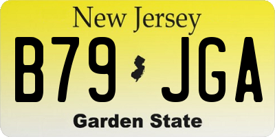 NJ license plate B79JGA