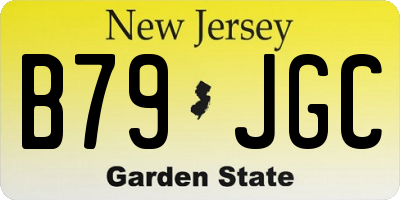 NJ license plate B79JGC