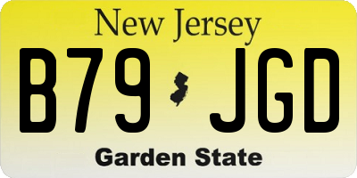 NJ license plate B79JGD