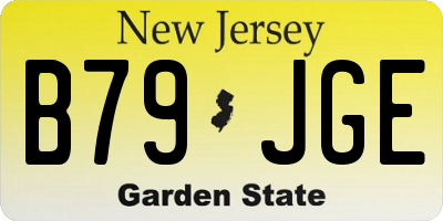 NJ license plate B79JGE