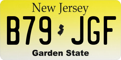 NJ license plate B79JGF