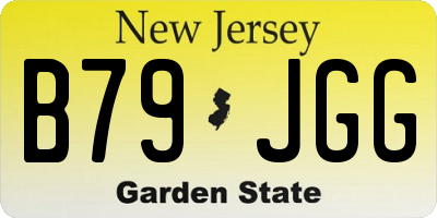 NJ license plate B79JGG