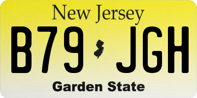 NJ license plate B79JGH