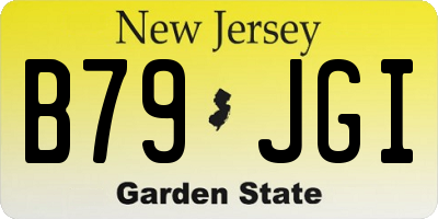 NJ license plate B79JGI