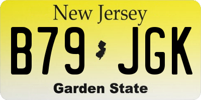 NJ license plate B79JGK