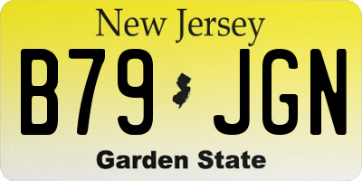 NJ license plate B79JGN