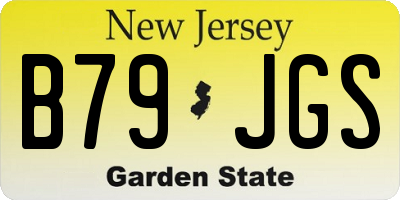 NJ license plate B79JGS