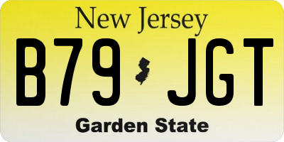 NJ license plate B79JGT