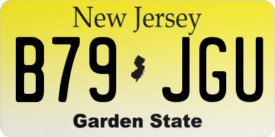NJ license plate B79JGU