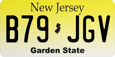 NJ license plate B79JGV