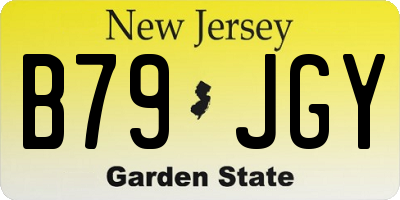NJ license plate B79JGY