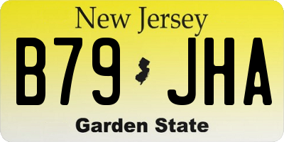NJ license plate B79JHA