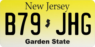 NJ license plate B79JHG