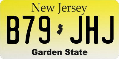 NJ license plate B79JHJ