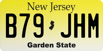NJ license plate B79JHM