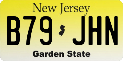 NJ license plate B79JHN