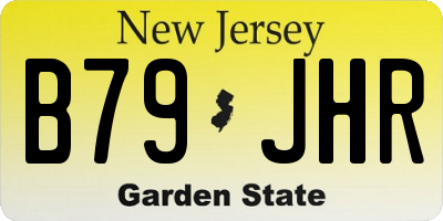 NJ license plate B79JHR