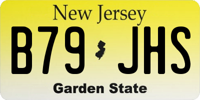 NJ license plate B79JHS