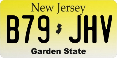 NJ license plate B79JHV